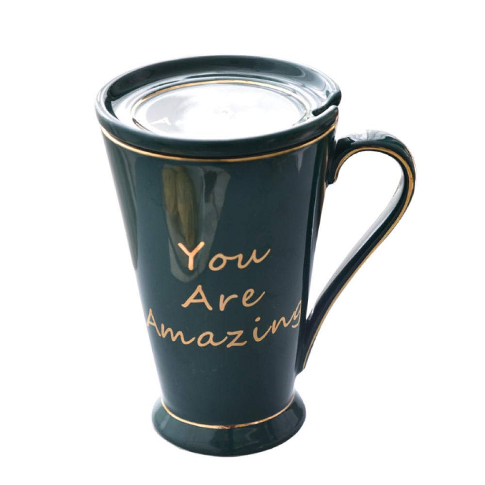 Tazze in ceramica in stile nordico con manico dorato per impiegati in ufficio, caffè, latte, tè, coppia tazza per amici regalo di vacanza
