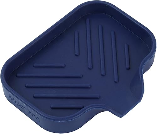 MicoYang Jaboneras de baño de silicona con boquilla de drenaje, organizador de fregadero de cocina, soporte de esponja, bandeja de jabón para