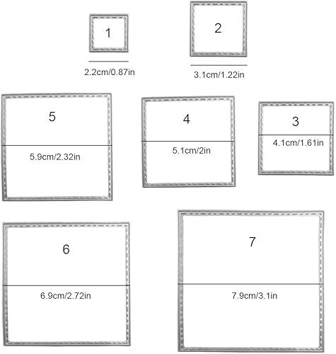 Miniatura 5 de DaKuan - 3 formas diferentes de troqueles de corte, moldes de plantilla de metal (cuadrado, círculo y corazón), 24 piezas de herramientas de