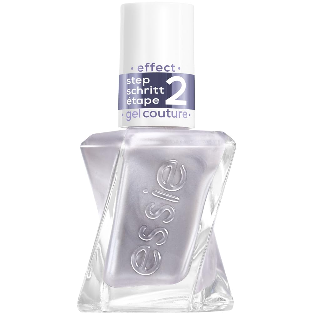 gel couture by essie metallic glaze top coats, up to 15 days of gel-like wear, no UV lamp, removes like regular polish, vegan, Glazed Chrome, 0,46 fl oz