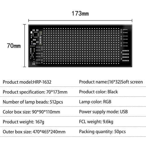 Pantalla LED flexible de 7x3 pulgadas y panel programable para coche con control por App 4