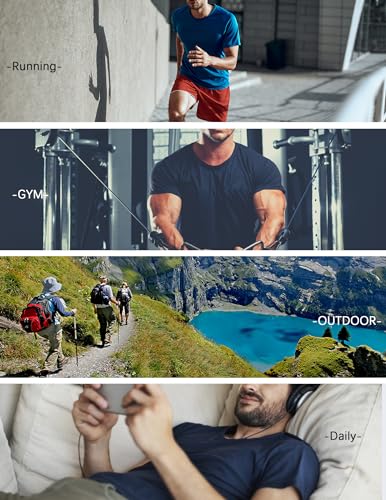 Image of OYGSieg 5 Pack Men's Quick Dry T-Shirts Short Sleeve Crew Neck Workout Tops | Quick Dry Sweat-Wicking Men's Short Sleeve Workout Tees, Athletic Polyester Tops For Gym Running Fitness & Daily Active Wear