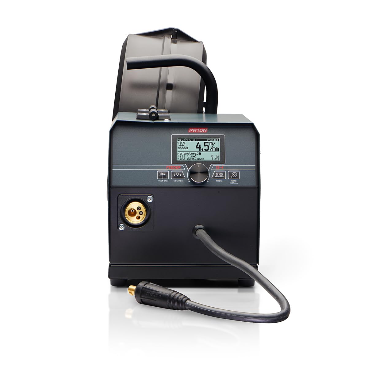 PATON MIG/MAG Feeder-15-4 (WA) unidad de alimentación de hilo digital 3 en 1 para soldadoras MIG – sistema con 4 rodillos de presión para hilos largos, accesorio profesional para soldadoras