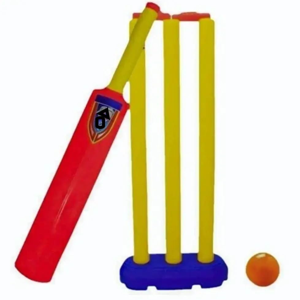 Kalindri sports Yellow Cricket Set with Bat, Stump, Ball for Unisex Cricket Kit Bat & Ball Cricket Small Set - Playing Outdoor & Indoor Sports-image-48