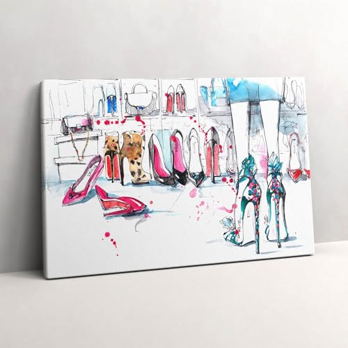 Décoration Murale Peinte Wallfluent Tableaux Toile Féminité 60x40