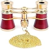 4Klassisch stilvolles Design. GagalU Hochleistungs-Fernglas, Monokular-Teleskop, 3 x 25, faltbar, Opernglas, Fernglas, Metallgehäuse mit Kette, optische Linse, Theater-Teleskop für Damen