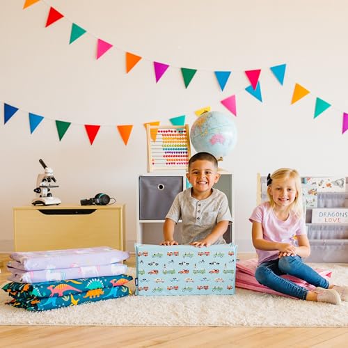 Image of Wildkin Kids Microfiber Nap Mat Cover - Soft, Durable & Fits 1.5 inch Vinyl Sleep Mats (Horses)