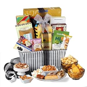 Broadway Basketeers Gourmet Food Gift Basket Snack Gifts for Women, Men, Families, College – Delivery for Holidays, Christmas, Appreciation, Thank You, Corporate, Get Well Soon Care Package