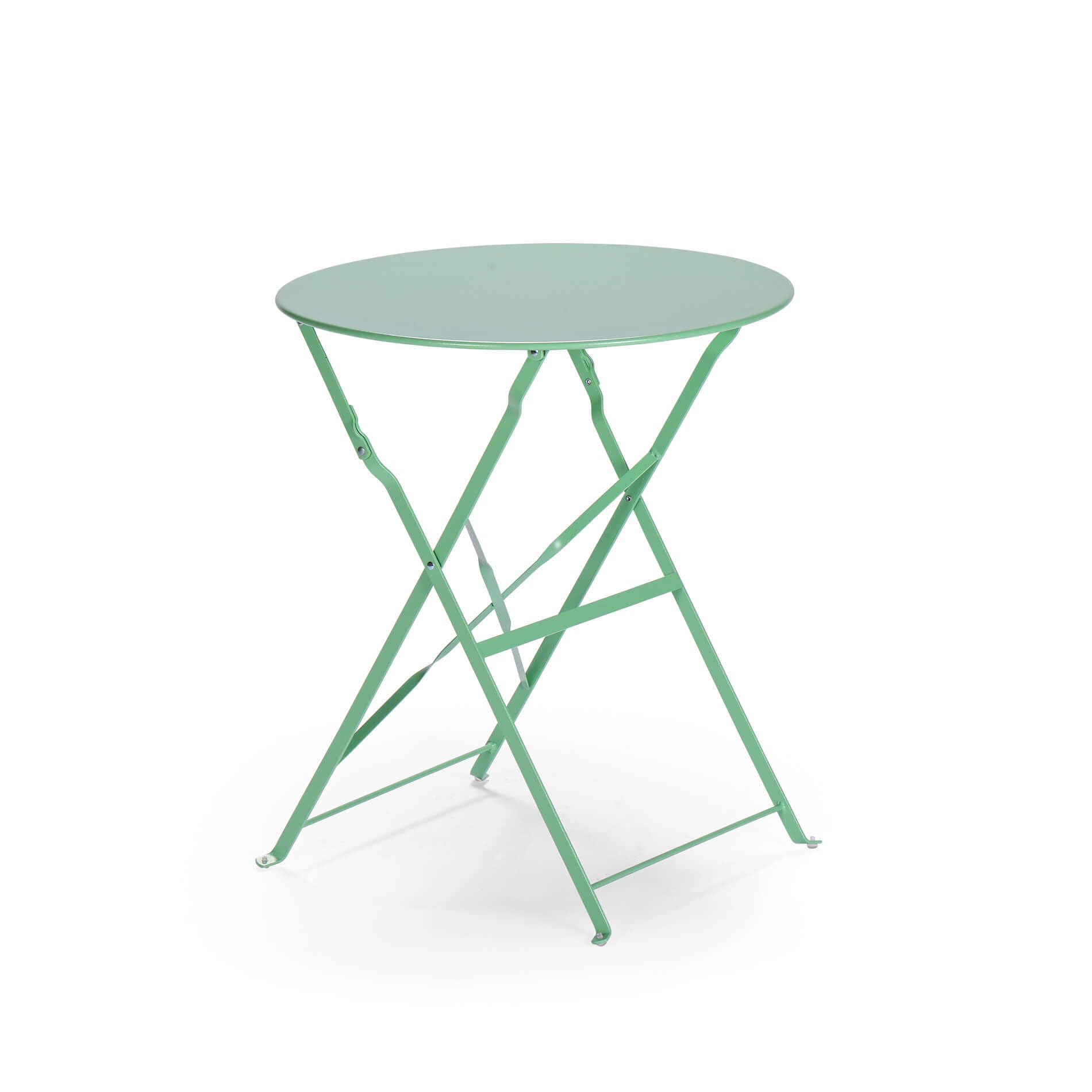 Rebecca Mobili Ensemble Bistro Pliable, Table avec 2 Chaises, Vert, Acier, Gain de Place, Convient pour Balcon Véranda - Dimensions HxLxP : 71 x 60 x 60 cm - Art. RE7163