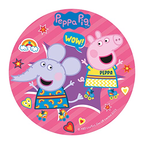 Dekora - Disco Comestible para Decoración de Tartas de Cumpleaños de Peppa Pig - 20 cm (236044)