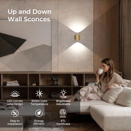 Image of Tubicen LED Wall Mounted Sconce,Indoor Modern Dimmable Hardwired Wall Light