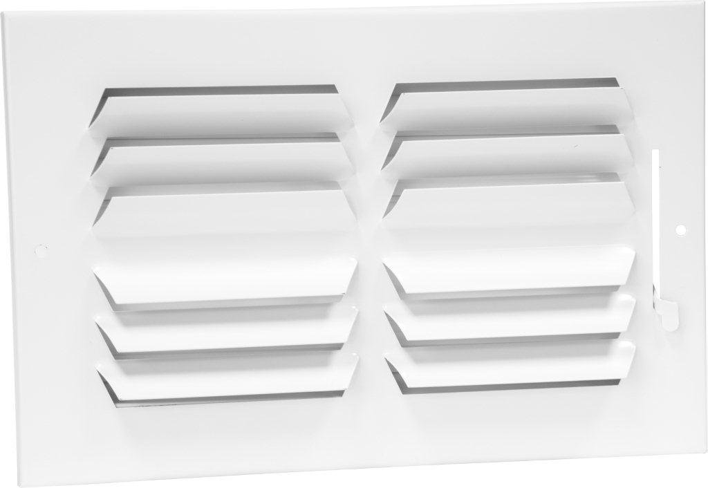 12 "X 8" – 2 Vías hoja curva rejilla de aire de suministro, máximo flujo de aire – aire acondicionado Vent cubierta