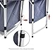 CampLand Outdoor Folding CampingTable with Aluminum Lightweight Height Adjustable with Storage Organizer Picnic Table for BBQ, Party, Camping (White)