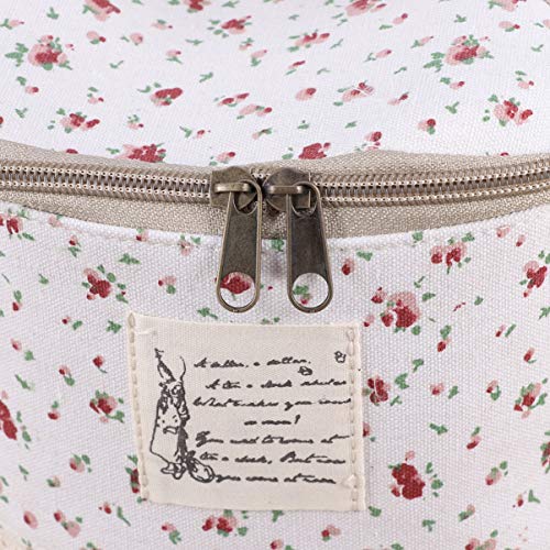 DOITOOL Bolsa de Maquiagem Portátil de Algodão Linho Bolsa de Cosméticos de Viagem Bolsa de Armazena