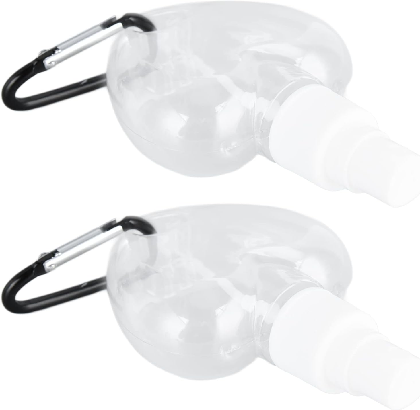 Hand with Clamp/Holder Portable Refillable Container 50ml Clear Keychain Bottle for Travel Toiletries Hand Soap Body Wash (Spray heart shape)