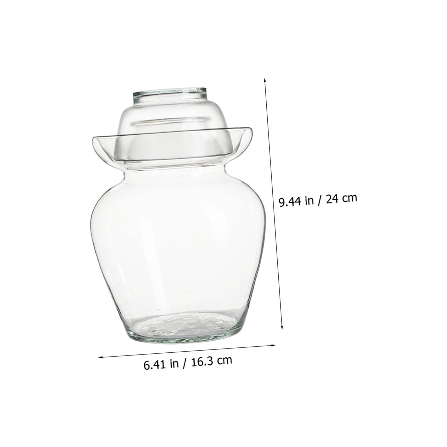 FRCOLOR Tarro de Cristal para Encurtidos de Cocina 5 Litros, Vidrio Borosilicato Resistente al Calor, Sellado Hermético para Conservar Alimentos Frescos y Secos, Adecuado para