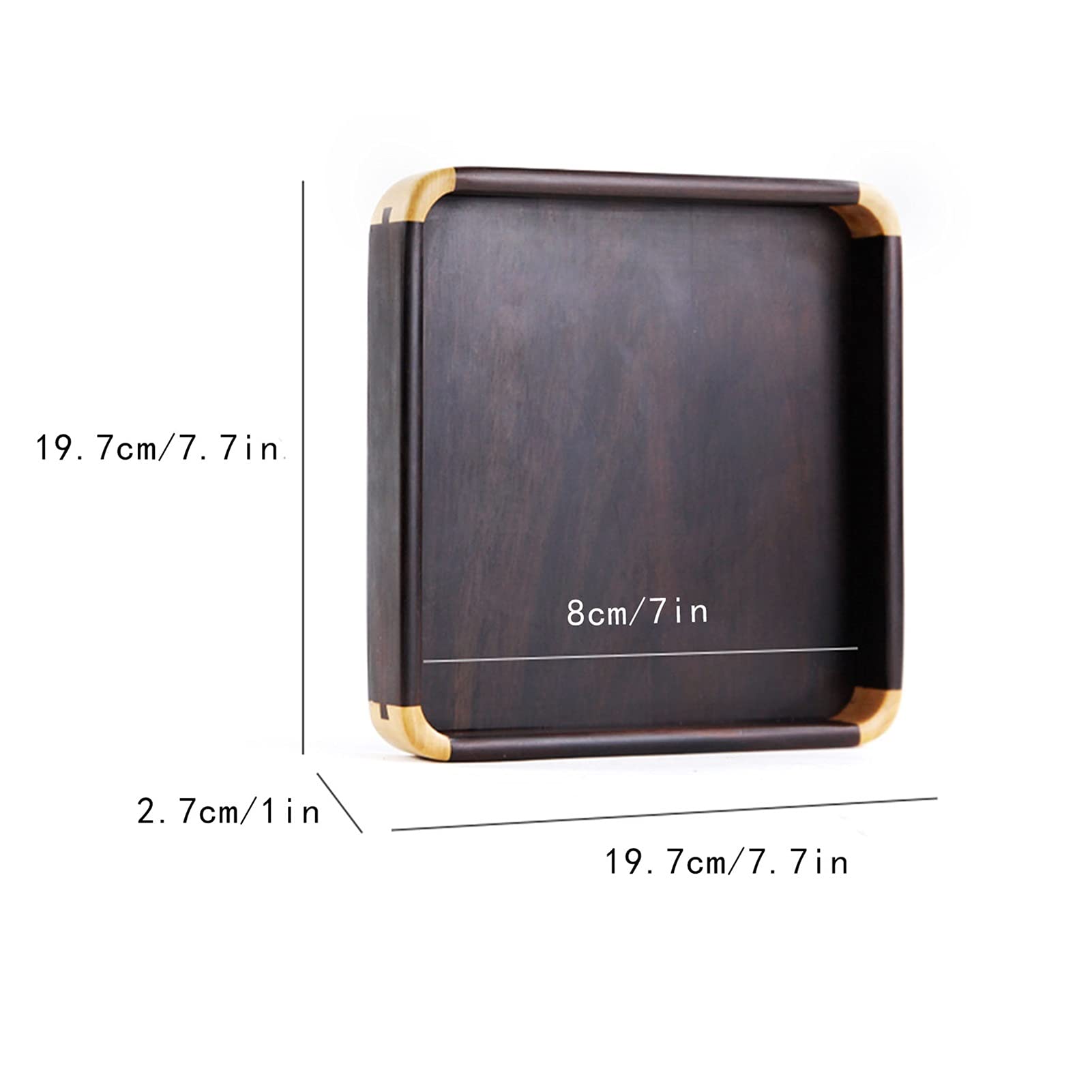 Vassoio Quadrato in Legno Piatto in Legno Piatto in Legno tè/Bevanda Platter Dinner Serving Tray Snap Snaw Tray Home RESTA '€ Vassoio da Portata