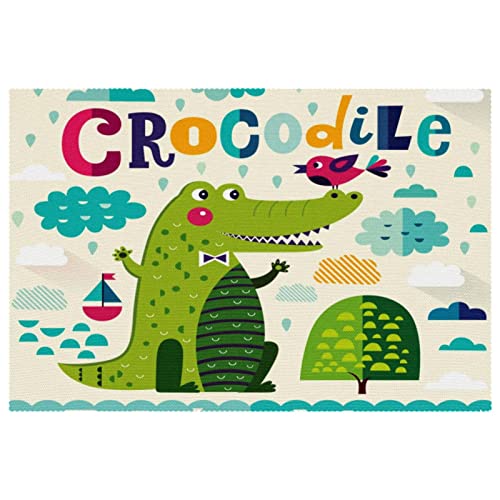 Set de table crocodile antidérapant de qualité supérieure - 2
