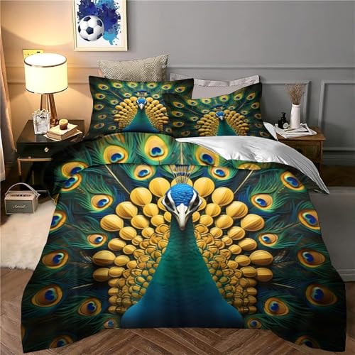 Housse de couette paon 3D pour transformer votre chambre - 6