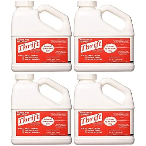 THRIFT FBA_T-600 T-600 Alkaline Based 6 lb. Granular Drain Cleaner, White (Fоur Расk) Cover