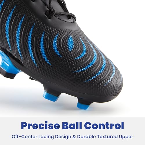 PATPAT Kids Soccer Cleats,Boys Girls Youth Athletic Outdoor Firm Ground and Turf Football Training Shoes3