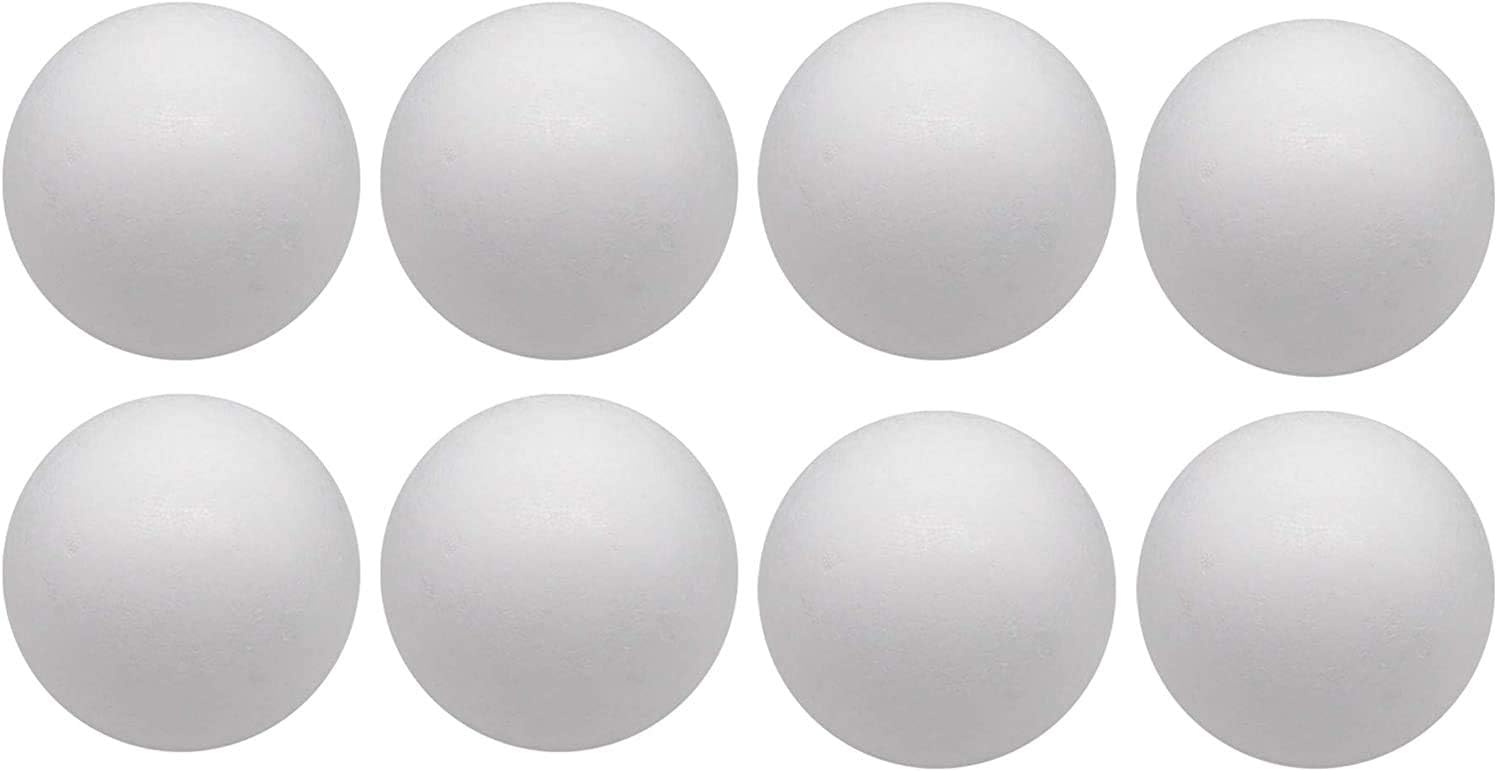 Craft Styrofoam Balls 12 Pack - 4 in. White Smooth Polystyrene Foam Ball for DIY Arts and Crafts, Decoration Household School Projects, Class Crafts Making, Christmas Holiday