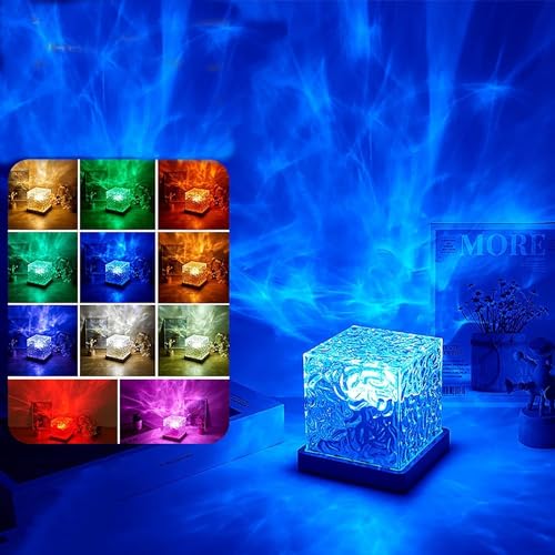 Luz do oceano para banheiro, projetor de lâmpada oceânica, cubo d...