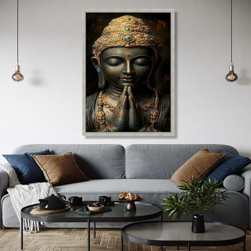 Peinture bouddha dorée pour retrouver la sérénité à la maison - 4