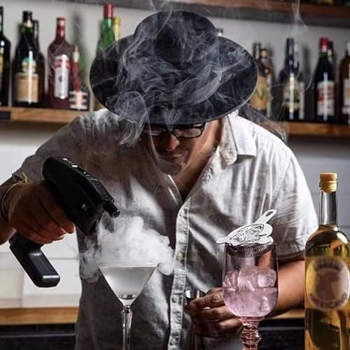 Przenośny pistolet dymny do koktajli, mięsa, ryb i warzyw | Wędzarnia USB bąbelki: zimny dym do mięsa, ryb, sera, koktajli. Idealny bar, piknik, prezent.