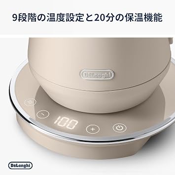 De'Longhi KBY1210J-BG Electric Kettle with Temperature Control Function