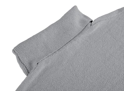 Image of yoeasy Women's Turtleneck Oversized Long Batwing Sleeve Pullover Sweater Spilt Hem Knit Sweater