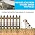 25 Panels Garden Fencing Animal Barrier, 17in (H) X 27ft (L) Dog Dig Fence Barrier, 1.25in Gap Rustproof Metal Stakes Decorative Garden Fence, Ground Defense Border Fence for Outdoor, Yard, Patio