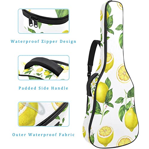 Housse imperméable pour guitare acoustique avec double bandoulière et poche Motif citron jaune, Multicolore 01., 42.9×16… - Les Beatles, Paul McCartney, John Lennon, RIngo Starr, George Harrison Housse imperméable pour guitare acoustique avec double bandoulière et poche Motif citron jaune, Multicolore 01., 42.9x16… – Image 5