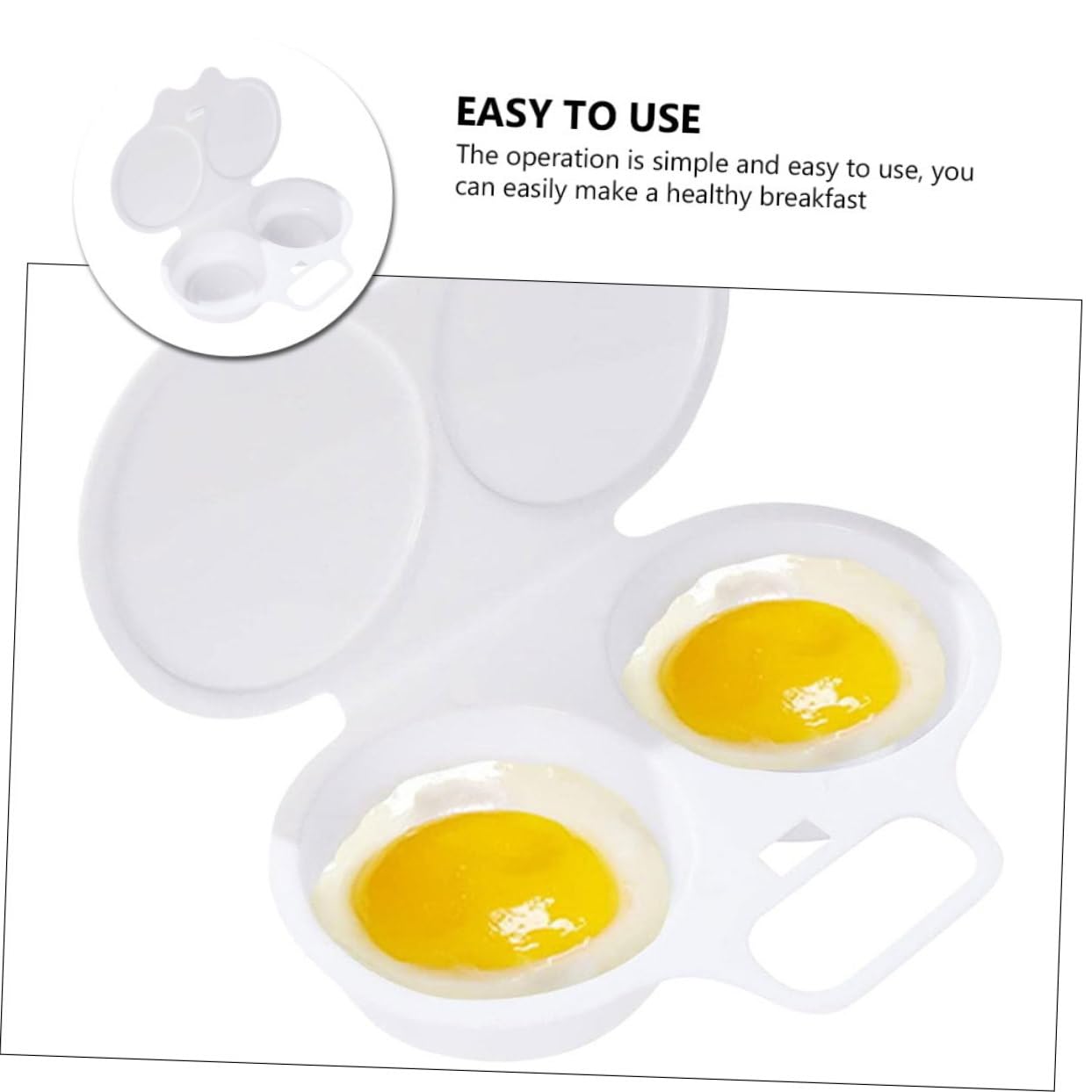 Huevos de plástico para microondas Uso diario Diseño compacto seguro y práctico 9