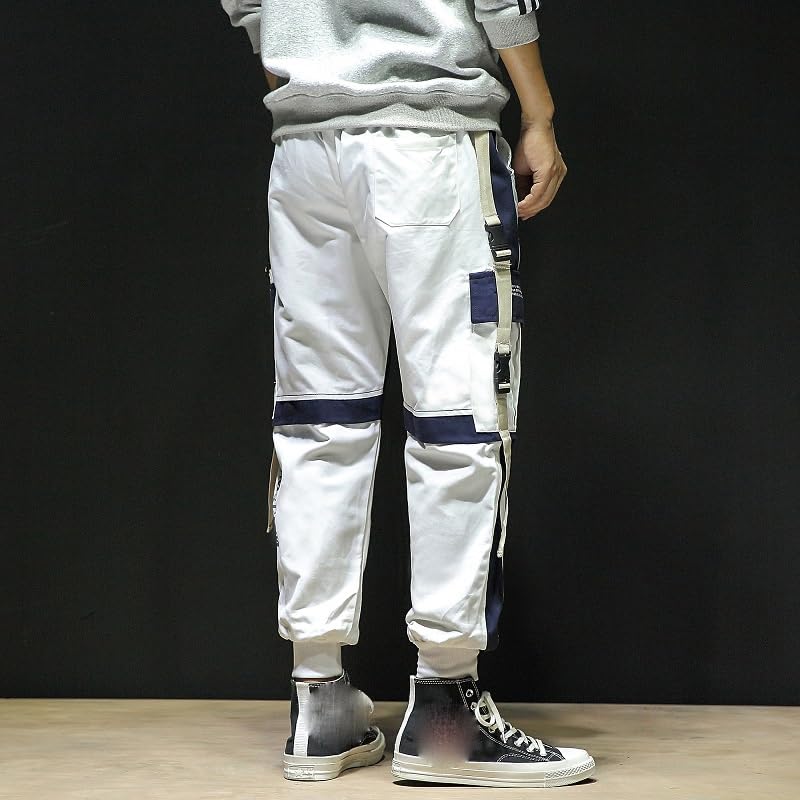 Pantalon cargo sarouel multipoches en coton robuste ajustable