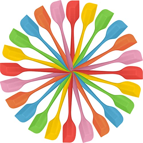 Silicone Spatulas 8.3 Inch Small Rubber Spatula Heat Resistant Spatulas Seamless Design Non Stick Flexible Scrapers Baking Mixing Tool (24 Pieces) #TOP19