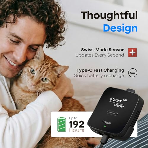 Image of Waggle 4G Pet Temperature Monitor (Lite) - No WiFi Needed - Real Time App, SMS & Email Alerts - RV, Car & Home Safety Device - Power Outage Alerts - Subscription Required