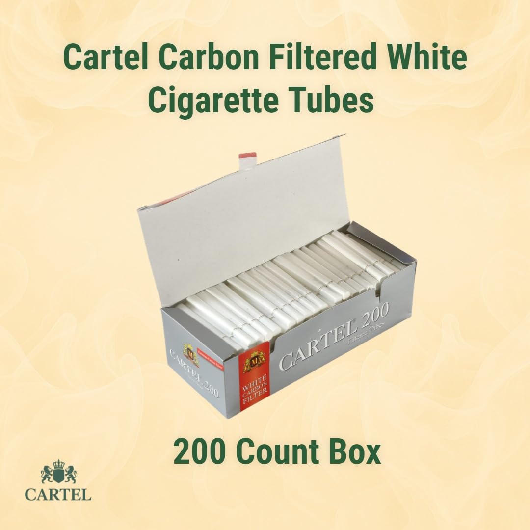 cartel cigarette tubes Amazon.com: Cartel Carbon Filtered White Cigarette Tubes