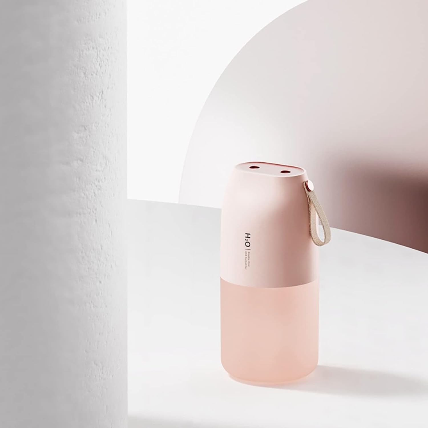 per Uso Domestico Umidificatori Umidificatore Senza Fili Diffusore di aromi Batteria da 2000 mAh Ricaricabile Doppio ugello Diffusore di Olio Essenziale Mist Maker Umidificatore(White)