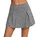 iClosam Faldas Padel Mujer con Buena Elasticidad Falda Plisada Corta para Correr, Tenis y Golf Gris Oscuro M