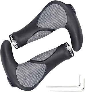 TOPCABIN TOPCABIN Ergonomic Bike Grips - Widen Holding Rubber Grips with Aluminum LockGrips for Mountain & Road Bikes