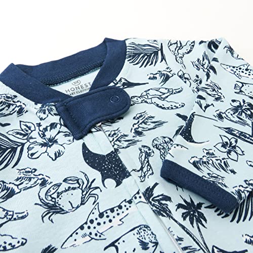 Image of HonestBaby Baby 2-Pack Organic Cotton Footed Pajama Sleep & Play