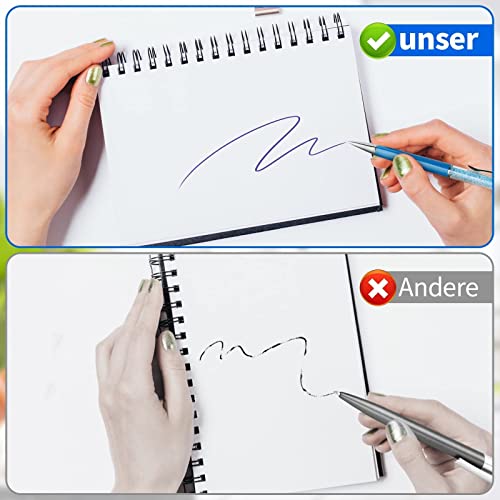 YUFFQOPC 20 Stücke 2,75 Zoll Kugelschreiber Ersatzminen Kugelschreiberminen Kurz für Diamant Kristall Stylus Stifte Universelle Schwarz/Blau Kugelschreiber Minen für Stifte mit Samtbeutel (20)