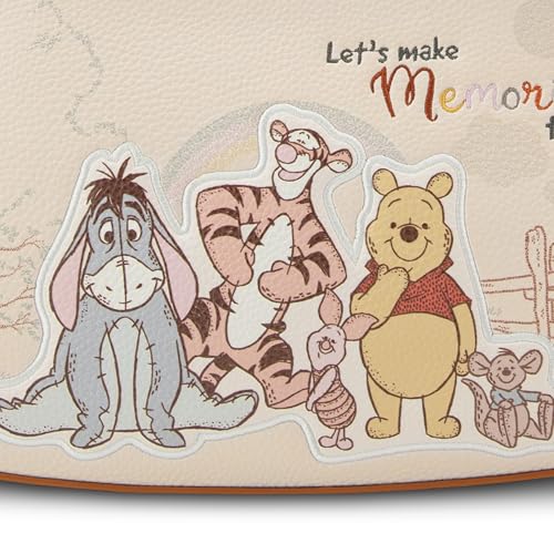 The Bradford Exchange Disney Winnie The Pooh Women's Cream Faux Leather Petite Handbag Adorned With Disney Art (Multicolor)4