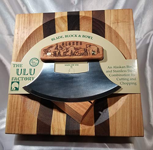 Large Alaska Ulu Bowl Set Wildlife Collage miniatura 1