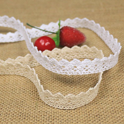 Vintage Spitzenband 10 Meter - 1,5cm Beige Häkelspitze Für Bastelprojekte