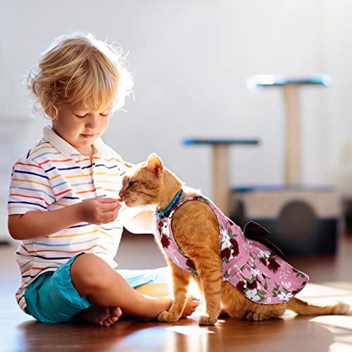 Pedgot 6 Pack Dog Bowknot Floral Dress Skin-Friendly Pet Princess Dress Dog Sundress Summer Puppy Clothes For Dogs And Cats (Medium) #TOP6