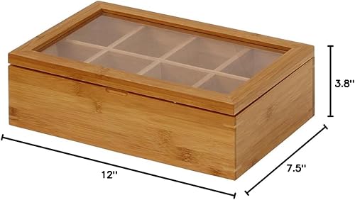 Miniatura 5 de Oceanstar - TB1323 Oceanstar - Caja de té de bambú 12 pulgadas natural