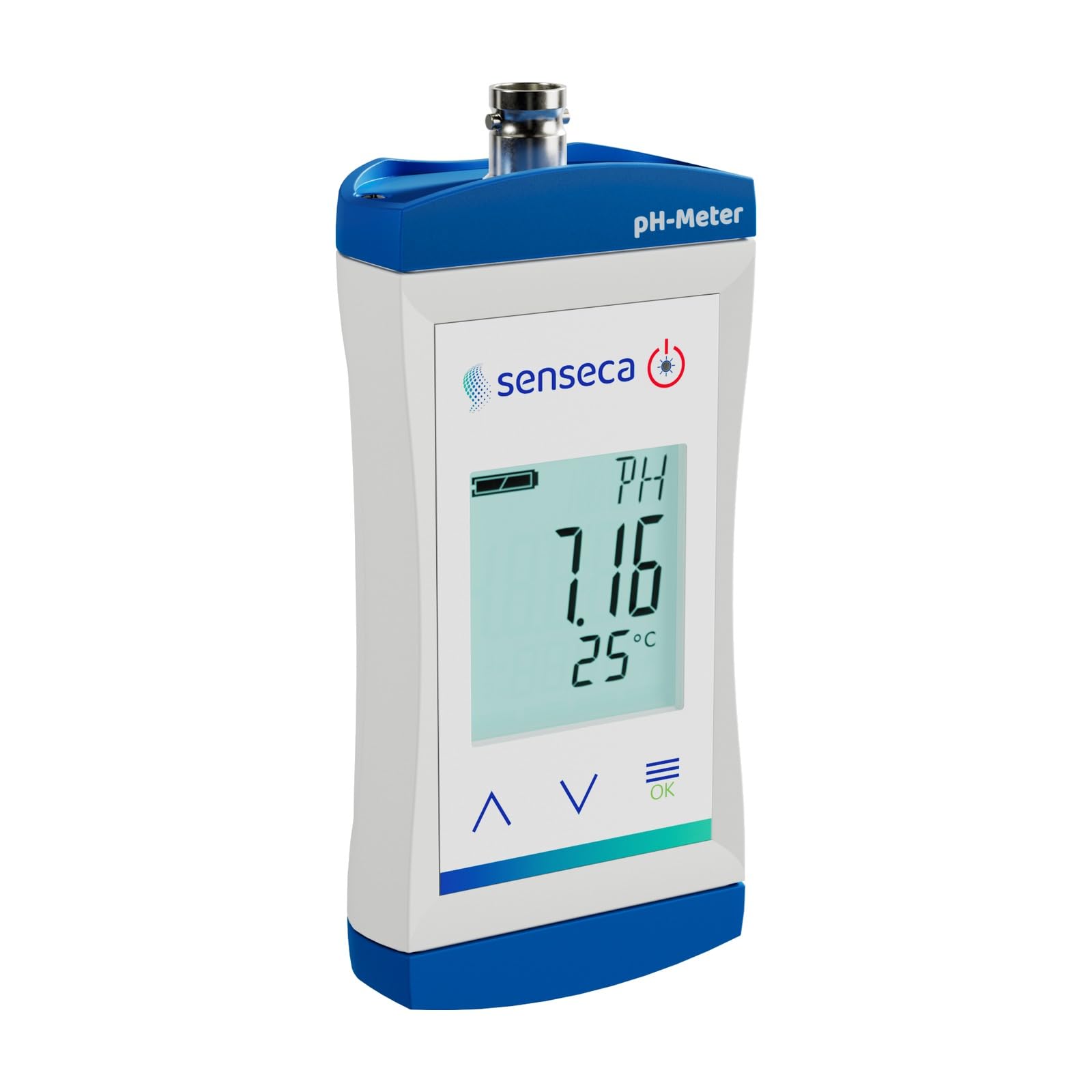 ECO510 Wasserdichtes pH-Meter ohne Elektrode I Digitales pH Messgerät 0,00-14,00 pH I Made in DE I Beleuchtetes 3-Zeilen-Display I Für Pool, Aquarium, Brunnenwasser, Labor & Wasseranalyse