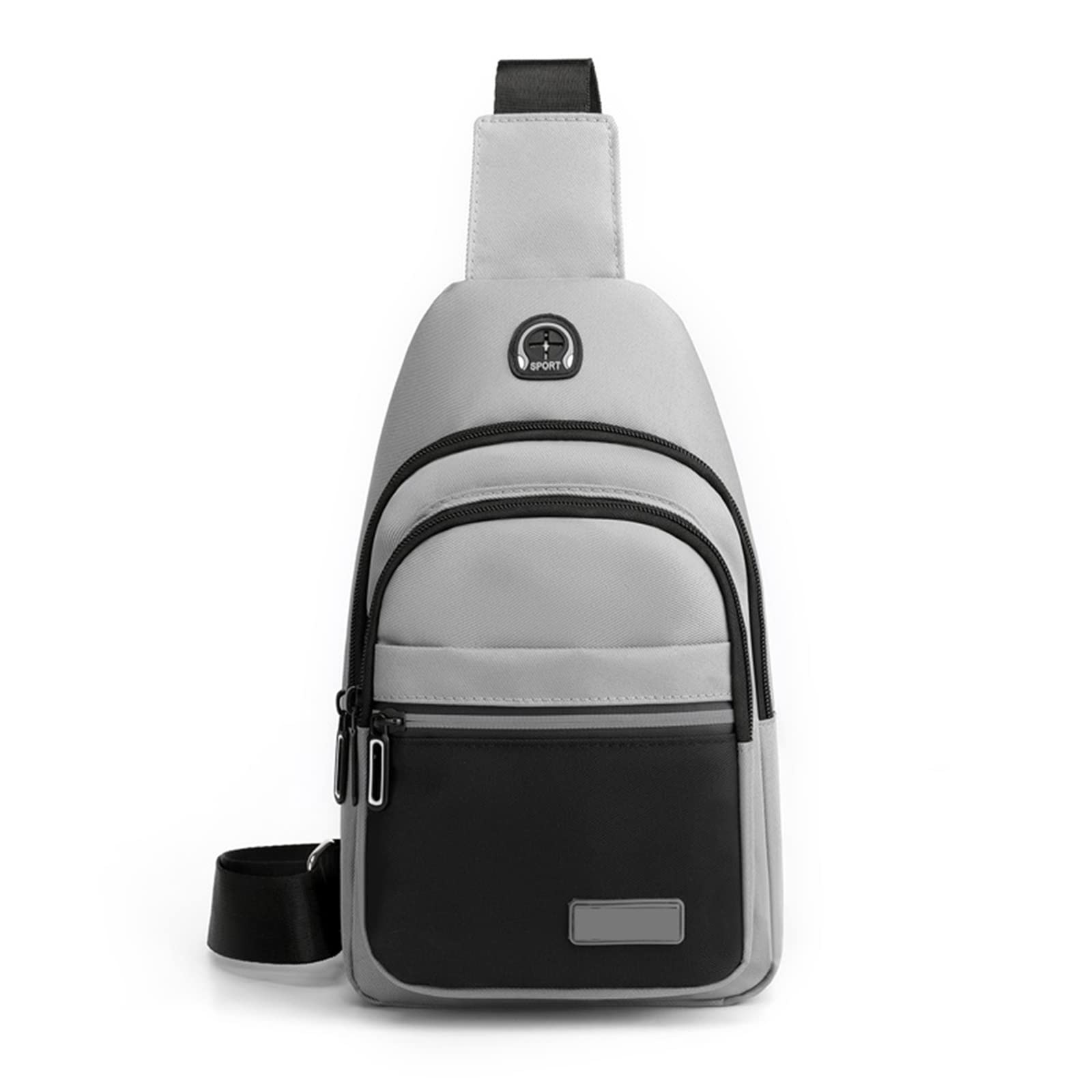 DieffematicXB Torba męska Waist Bag Men's Leisure Large Capacity Sports Mobile Phone Bag Outdoor Chest Bag Belt Bag Nylon Shoulder Bag (Color : A)